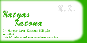 matyas katona business card